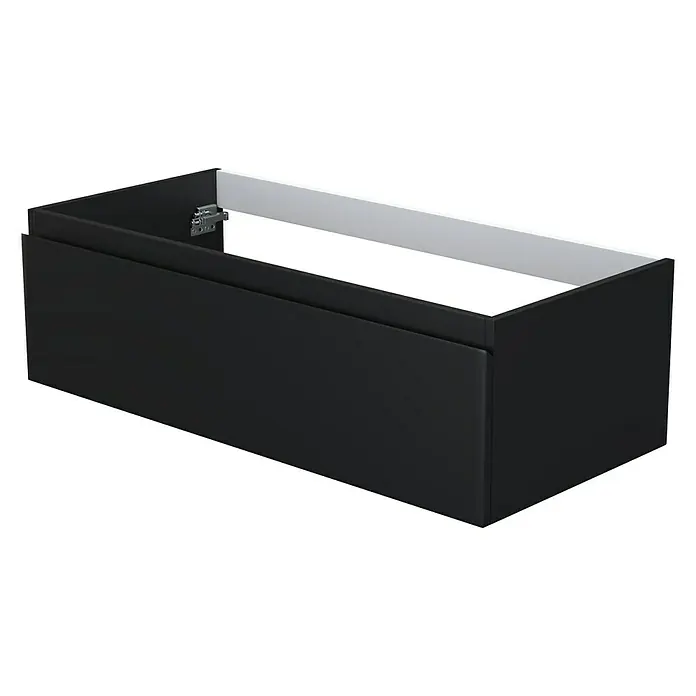 Camargue Espacio Waschtischunterschrank - 100 x 46 x 30 cm, Gama anthrazit matt - Schwarzer Waschtischunterschrank zur Badezimmerausstattung. Der Unterschrank in modernem Design ohne Waschbecken bietet Stauraum im Bad.