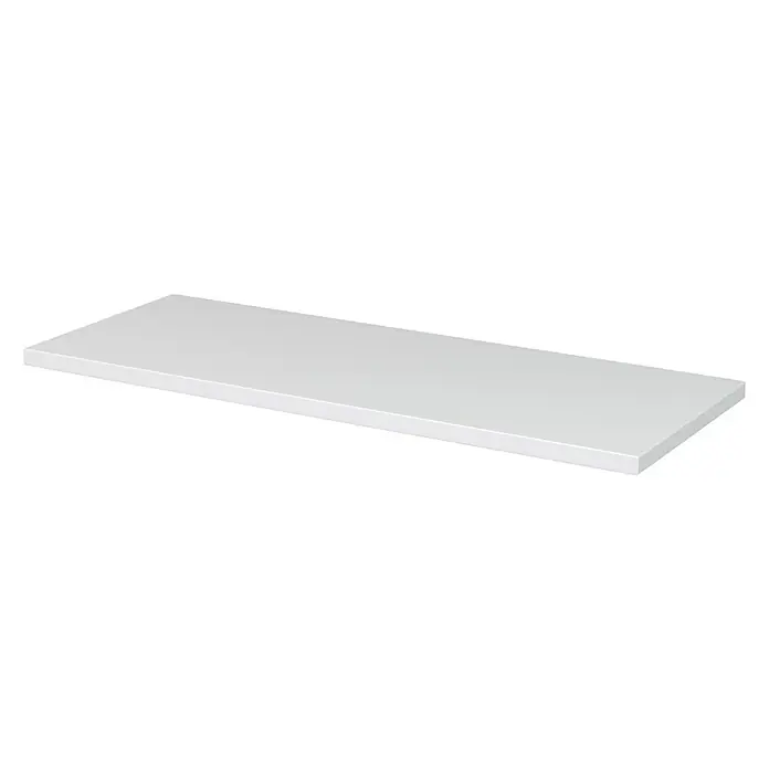 Camargue Espacio Waschtischplatte - 120 x 46 x 3,2 cm, Weiß - Weiße, rechteckige Tischplatte für eine moderne und minimalistische Einrichtung, ideal für Büro oder Zuhause.