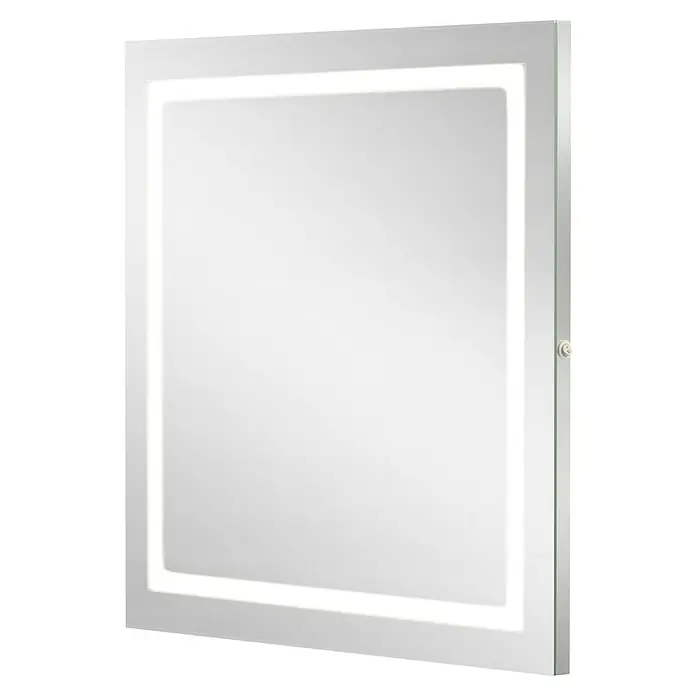 Camargue Espacio LED-Lichtspiegel Vista - 80 x 80 cm - Der rechteckige Spiegelschrank mit LED-Beleuchtung sorgt für optimale Ausleuchtung und modernes Design im Badezimmer.