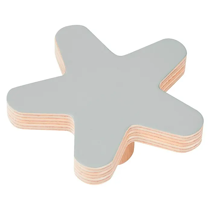 Nesu Pomo para muebles Star gris - Madera - Pomo de mueble gris en forma de estrella hecho de madera. Un elemento decorativo para habitaciones infantiles que combina estilo y funcionalidad.