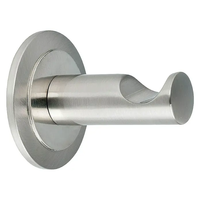 Bath Stage B-Focus Inox Colgador - Número de ganchos: 1 ud., Acero inoxidable - Un moderno gancho redondo de acero inoxidable cepillado. Ideal para baño o guardarropa, diseño minimalista y elegante.