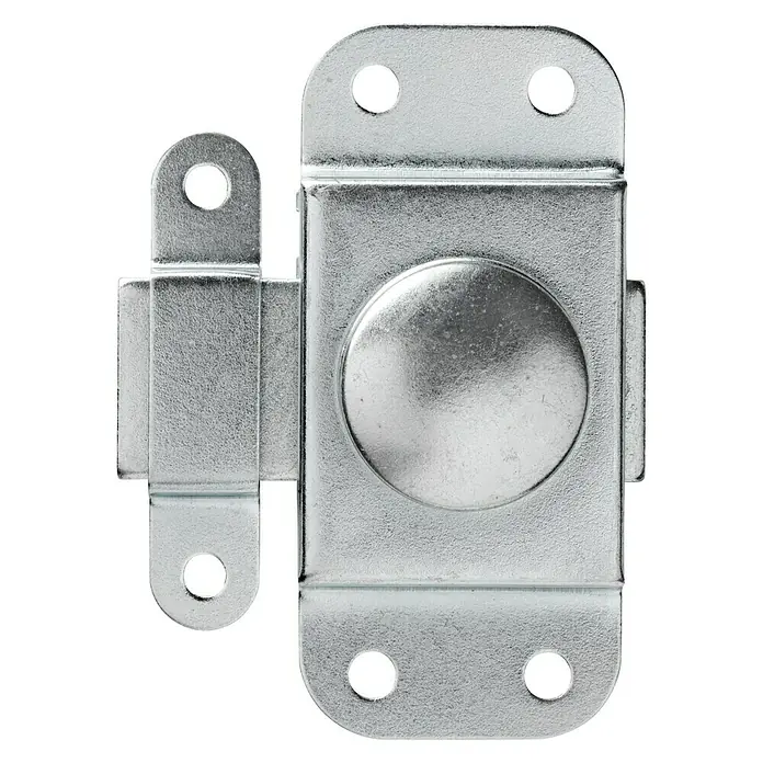 Abus Pestillo deslizante DRC35 - Puerta interior, Plateado - Un pestillo de caja plateado, ideal para cofres y cajas, con orificios de montaje claramente visibles para una fácil instalación.