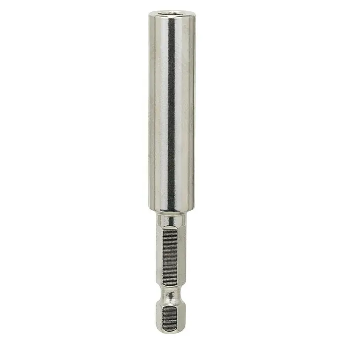 Bosch Portabits para herramientas eléctricas - Ø x L: 11 x 75 mm - Esta imagen muestra un portapuntas magnético, una herramienta práctica para tareas de atornillado. El portapuntas está hecho de metal y es plateado.