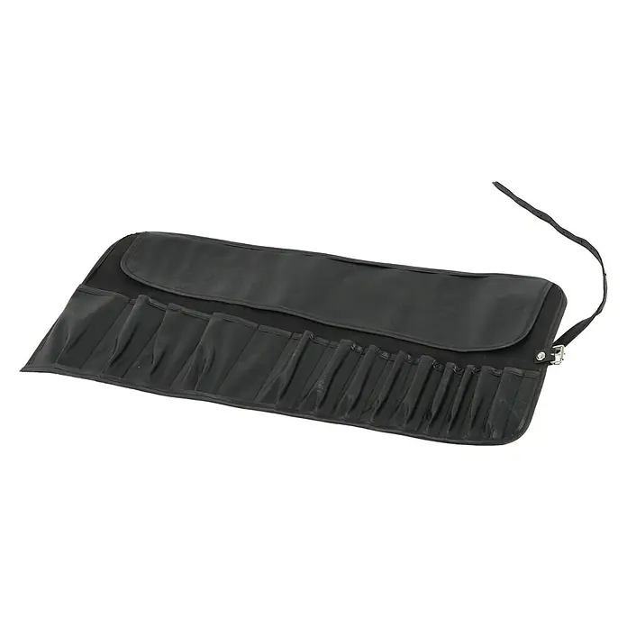 Hepco & Becker Werkzeugtasche Easy 7015 - Kunstleder, 15 Steckplätze - Schwarze Werkzeugtasche aus Stoff mit mehreren Fächern und einem Riemen zum einfachen Aufrollen und Transportieren.
