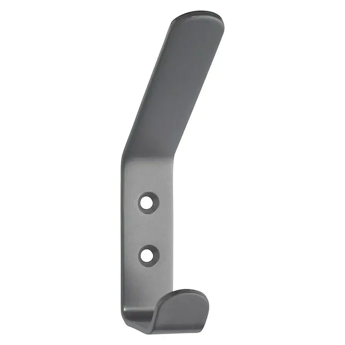 Inofix Gancho para colgar 3056 - An x Al: 2 x 11,6 cm, Cromo - Un colgador de ropa plateado con dos agujeros para el montaje. Ideal para chaquetas y abrigos.