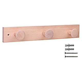 Inofix Perchero 3733 (L x An x Al: 36 x 6 x 6 cm, Número de ganchos: 3 ud., Rosa, Madera de fresno)