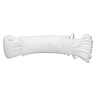 Cordel de polipropileno DY2702827 (Ø x L: 4 mm x 20 m, Polipropileno, Blanco, Trenzado (8 veces))