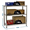 Simonrack Simonclick Metallregal (L x B x H: 30 x 110 x 90 cm, Traglast: 70 kg/Boden, Anzahl Böden: 3 Stk., Silber)