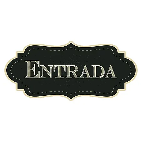 Vinilo de pared Entrada Salida vintage