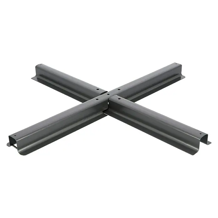 Ersatz-Plattenständer - Anthrazit, Passend für: Sunfun Ligurien Ampelschirmgestell - Metallener Kreuzfuß für Schirme oder andere Gegenstände, robust und stabil. Vielseitige Verwendung.