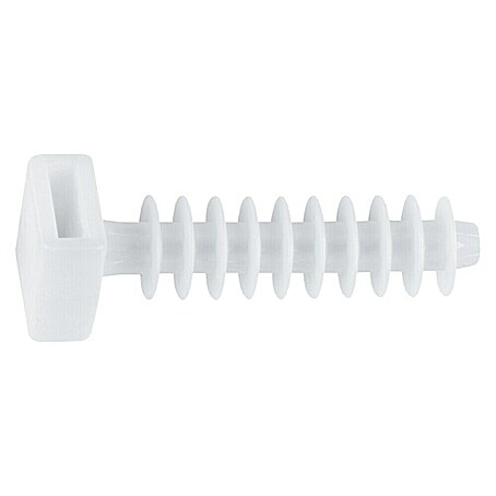 Index Taco para material aislante para bridas (Ø x L: 6 x 40 mm, Plástico, Blanco, M6)