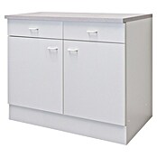 Flex-Well Rapido Unterschrank (47 x 100 x 85 cm, Dekor Front: Weiß, Dekor Korpus: Weiß)
