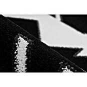 Kayoom Kurzflorteppich (Schwarz/Weiß/Blau, 150 x 80 cm)