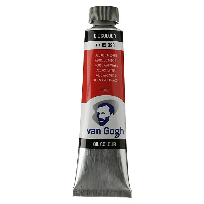 Talens Van Gogh Pintura al óleo - Rojo azo medio, 40 ml, Tubo - Un tubo de pintura al óleo Van Gogh en Azo Red Medium, ideal para artistas y aficionados que deseen crear obras de arte vibrantes y duraderas.