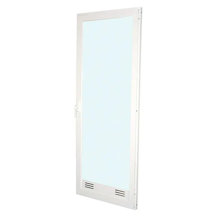 Solid Elements Balconera practicable de aluminio - 90 x 200 cm, Derecha, Blanco - Marco de puerta mosquitera blanco con malla transparente para protección contra insectos, una solución elegante y práctica.
