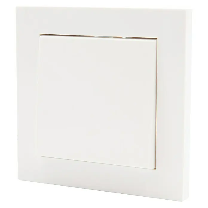 Conmutador London - 3 ud., Blanco, Montaje en superficie - Tapa de registro blanca para acceder fácilmente a instalaciones ocultas. Ideal para baños, cocinas y otras zonas de estar.
