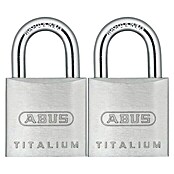 Abus Vorhängeschloss-Set Titalium 64TI (B x H: 20 x 34,5 mm, 2 Stk., Titalium-Spezialaluminium)