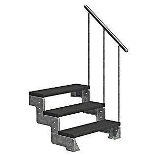 Dolle Außentreppe Gardentop Trimax (Breite: 100 cm, Anzahl Stufen: 3 Stk., Farbe Stufen: Anthrazit, Geschosshöhe: 54 cm - 66 cm)