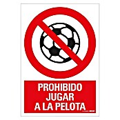 Pickup Señal de prohibición (Motivo: Prohibido jugar a la pelota, L x An: 33 x 23 cm)