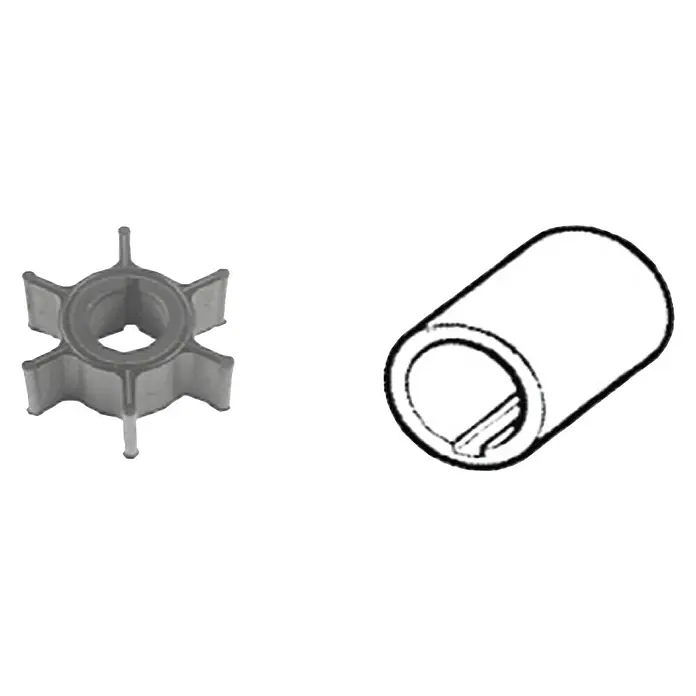 CEF Impeller 500321 - Ø x L: 40 x 22 mm, Wellendurchmesser: 14 mm - Abgebildet sind eine Impellerpumpe und eine Buchse, die für den Einsatz in Motoren oder Pumpen konzipiert sind. Sie sorgen für optimale Leistung.