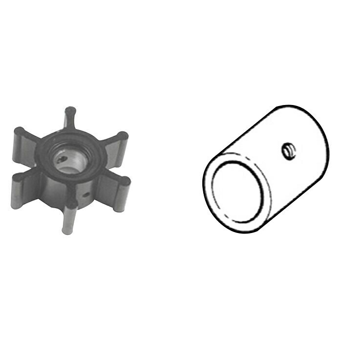 CEF Impeller 500121 GXØ x L: 39,6 x 19,2 mm, Wellendurchmesser: 12 mm View From Above