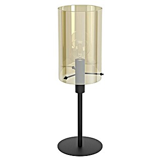 Eglo Polverara Lámpara de sobremesa (40 W, L x An x Al: 18 x 18 x 60,5 cm, Negro, E27)