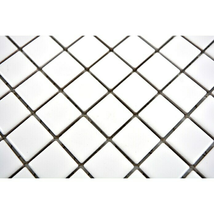 Mozaik pločica Quadrat Uni CG 114  (29,8 x 29,8 cm, Bijele boje, Mat) | BAUHAUS