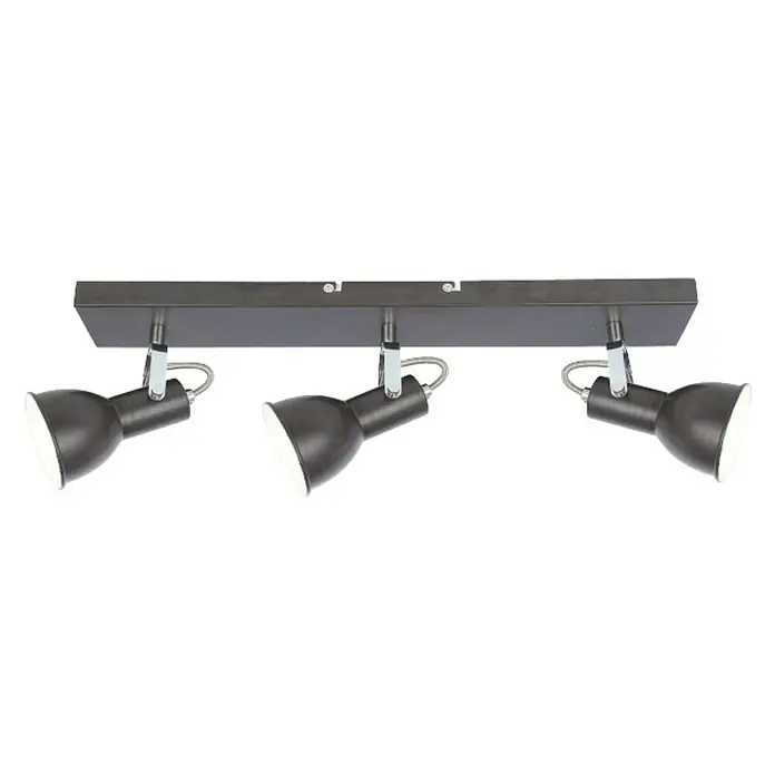 Globo Deckenstrahler Xenia - 120 W, L x B x H: 51,5 x 12,5 x 14 cm, Blau/Weiß, E14 - Die Deckenleuchte mit drei Strahlern ist modern und funktional. Die einzelnen Spots sind verstellbar für eine individuelle Beleuchtung des Raumes.
