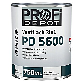Profi Depot PD Venti-Weißlack 3in1 PD 5600 (Weiß, 750 ml)