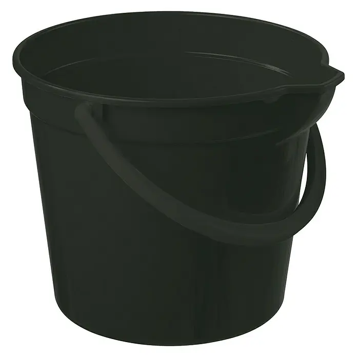 Sunware Eimer Relife Basic - Fassungsvermögen: 12 l, Anthrazit, Kunststoff - Schwarzer Eimer mit Griff, ideal für Reinigungsarbeiten oder Gartenarbeit. Das robuste Design macht ihn vielseitig einsetzbar.