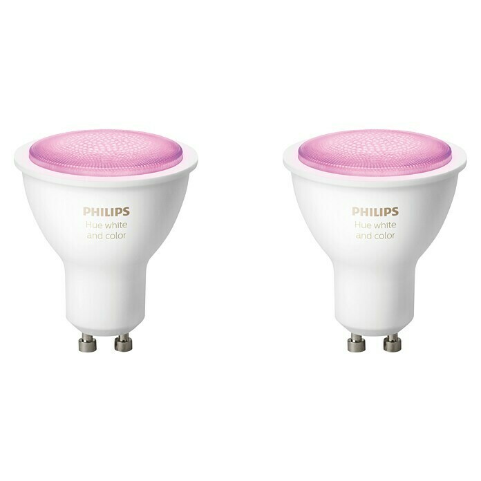 Philips Hue LED-Lampe | RGBW, Dimmbar, (5,7 Ambiance W, White 2 BAUHAUS & Stk.) Color