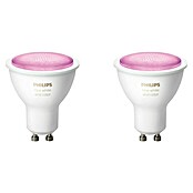 RGBW, BAUHAUS W, & 2 Philips White Color Stk.) (5,7 LED-Lampe | Hue Ambiance Dimmbar,