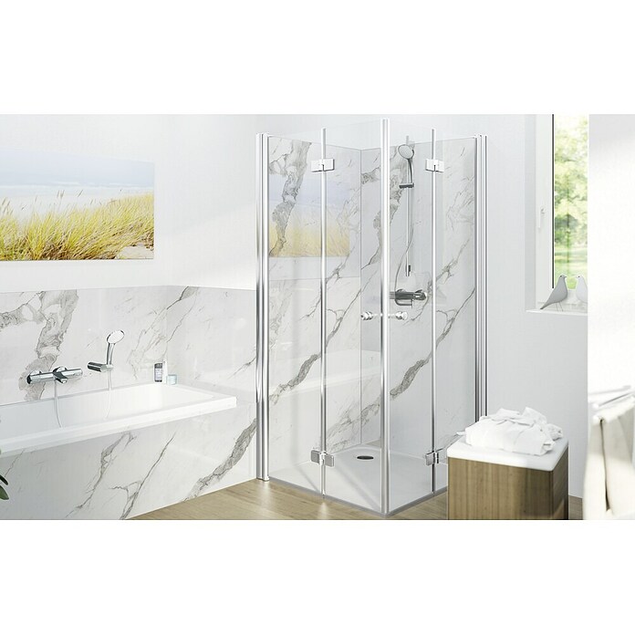 SanDesign Acryl-Verbundplatte Calacatta (100 x 250 cm, Weiß)