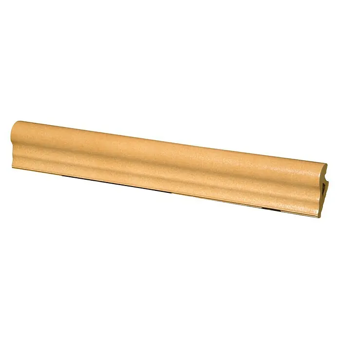 Perfil de acabado para peldaño T035 - Largo: 36 cm, Marrón - El perfil decorativo de madera perfilada sirve como acabado para los revestimientos de pared, aportando un ambiente elegante a las estancias.