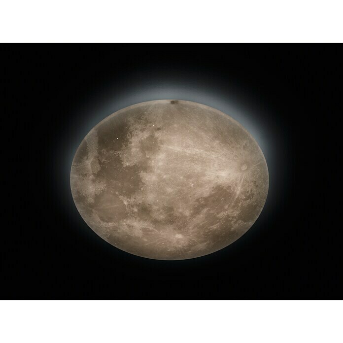 Trio Leuchten LED-Deckenleuchte | Ø 12 cm, (40 H: 600 x Grau) x Lunar BAUHAUS W, mm rund