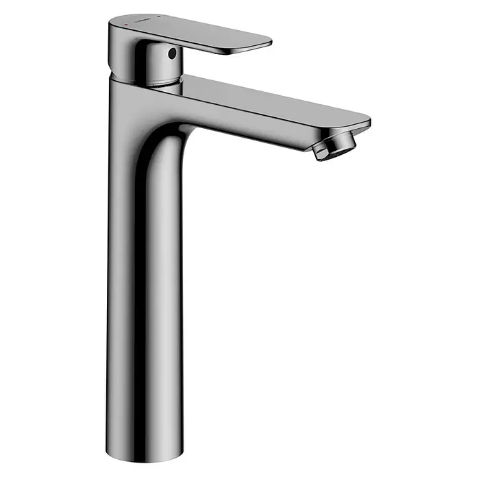 Hansa Pico Waschtischarmatur - Höhe: 26,3 cm, Chrom, Ausladung Armatur: 15 cm - Zeitgenössischer Chrom-Wasserhahn für Badezimmer mit schlankem Design.
