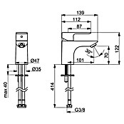 Hansa Pico Waschtischarmatur S (Höhe: 12,2 cm, Chrom, Ausladung Armatur: 10,1 cm) | BAUHAUS