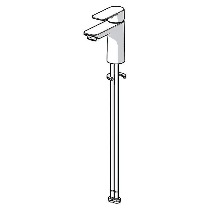 Hansa Pico Waschtischarmatur - Höhe: 14,5 cm, Chrom, Ausladung Armatur: 15 cm - Abbildung einer Armatur.