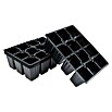Windhager Anzuchttopf (L x B x H: 17,5 x 13,5 x 5,5 cm, Schwarz, 4x12 Töpfe)