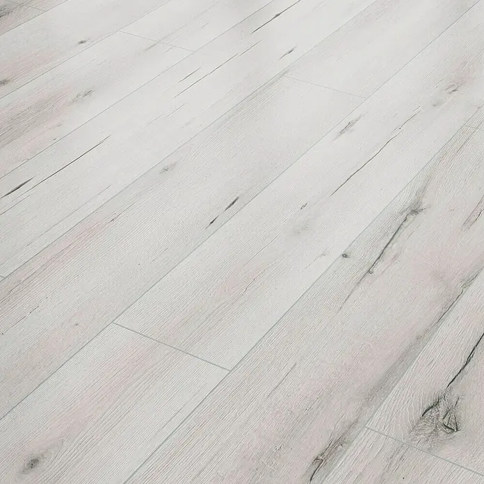 Classen Vinylbodenmuster GreenVinyl Schnee-Eiche - 300 x 173 x 3,8 mm, Landhausdiele - Helle Holzbodenstruktur mit feinen Maserungen. Ideal für moderne, skandinavische Innenräume und verleiht jedem Raum eine freundliche Atmosphäre.
