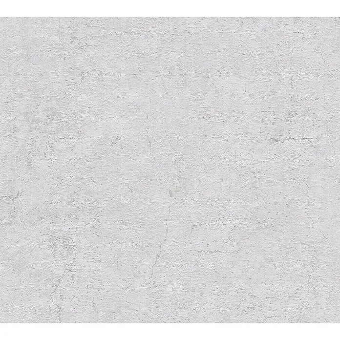 A.S. Création Metropolitan Stories Vliestapete Betonoptik - Taubengrau, Betonoptik, 10,05 x 0,53 m - Strukturierte weiße Wandtapete mit feinen Rissen und unregelmäßigen Mustern, ideal für moderne Innenräume.