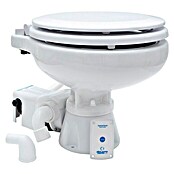 Albin Pump Bordtoilette Standard Electric EVO Kompakt Low 12V (L x B x H: 42,5 x 45 x 31 cm, Spülsystem: Elektrisch, Weiß)