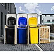 Hide Mülltonnenbox (80,7 x 209,1 x 115,2 cm, Passend für: 3 Mülltonnen 180 - 240 l, Holz, Natur)