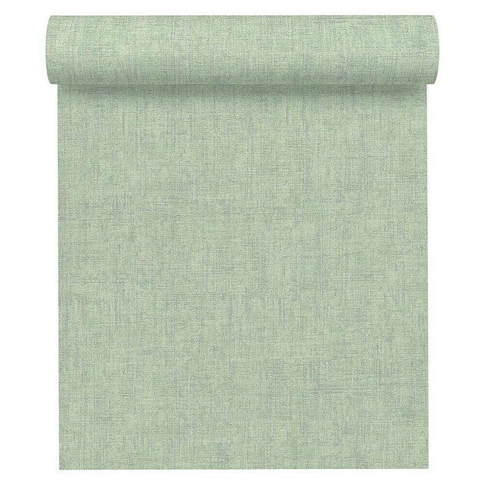 AS Creation Greenery Vliestapete (Grün, Uni, 10,05 x 0,53 m)