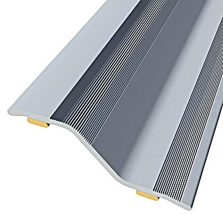 Baglinox Perfil de desnivel estriado Plata (83 cm x 35 mm x 14 mm, Aluminio)