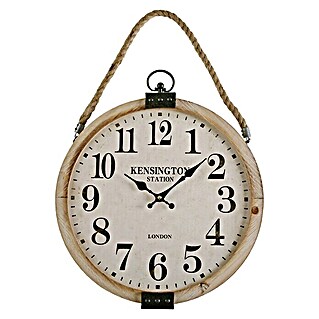 Reloj de pared redondo Raise (Marrón, Diámetro: 40 cm)
