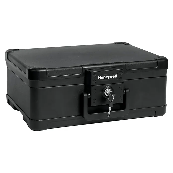 Honeywell Dokumentenkassette - L x B x H: 320 x 407 x 166 mm, Zylinderschloss - Honeywell Feuerschutzbox mit Schlüssel, ideal zum Schutz wichtiger Dokumente und Wertgegenstände vor Feuer. Robuste Konstruktion für zuverlässigen Schutz.