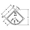 Duravit D-Code Duschwanne (90 x 90 cm, Ohne Antirutsch-Oberfläche, Viertelrund, Sanitäracryl, Weiß)