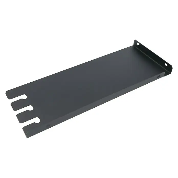 Seitenelement links & rechts - Passend für: Grillstar Grillwagen Texas - Schwarze Server-Rack-Ablage mit Aussparungen für Kabelmanagement und Befestigungslöchern für die einfache Montage.