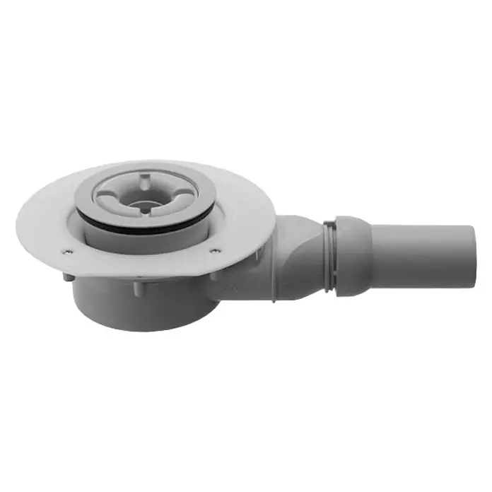 Duravit Duschwannenablauf - Durchmesser Ablauf: 90 mm, Grau - Abflussgarnitur für Dusche mit horizontalem Ablaufrohr, ideal für bodengleiche Duschen.